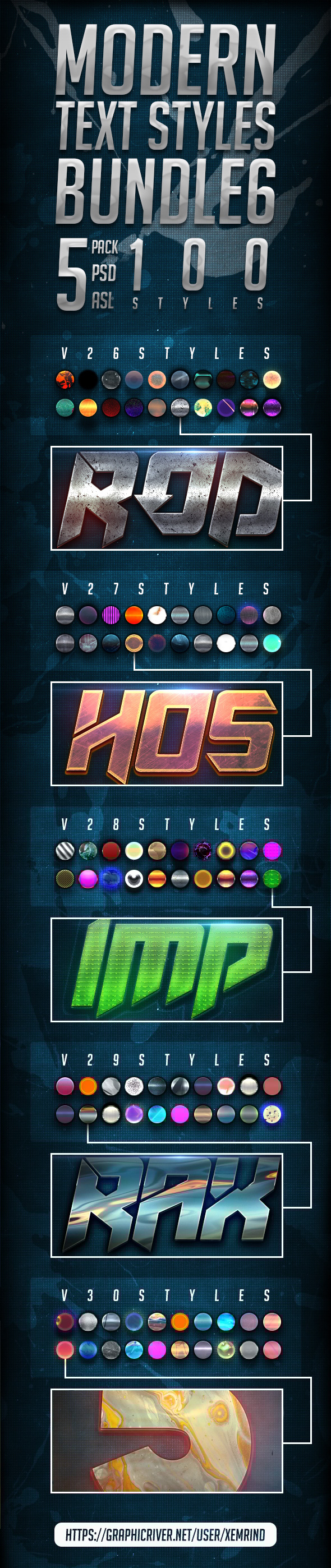 Modern Text Styles Bundle 6, Add-ons | GraphicRiver