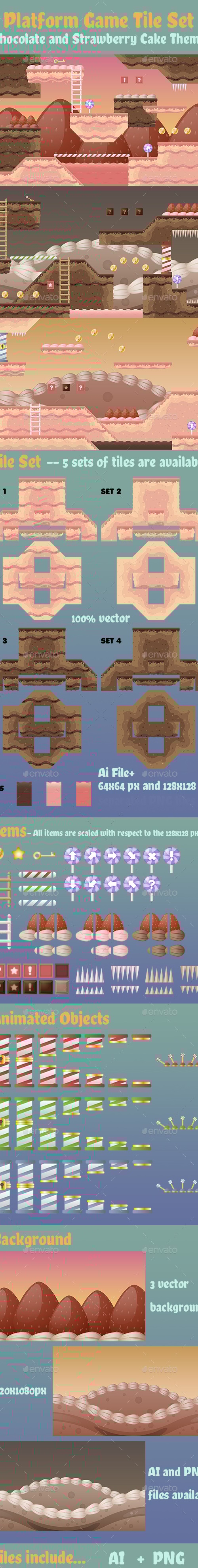 Platform Game Tile Set, Game Assets | GraphicRiver