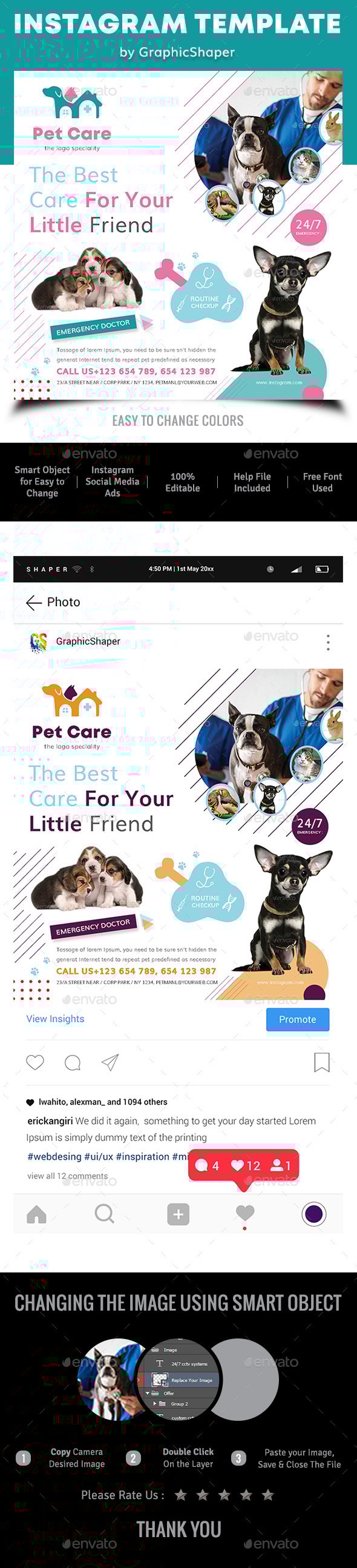 Instagram Template, Web Elements | GraphicRiver