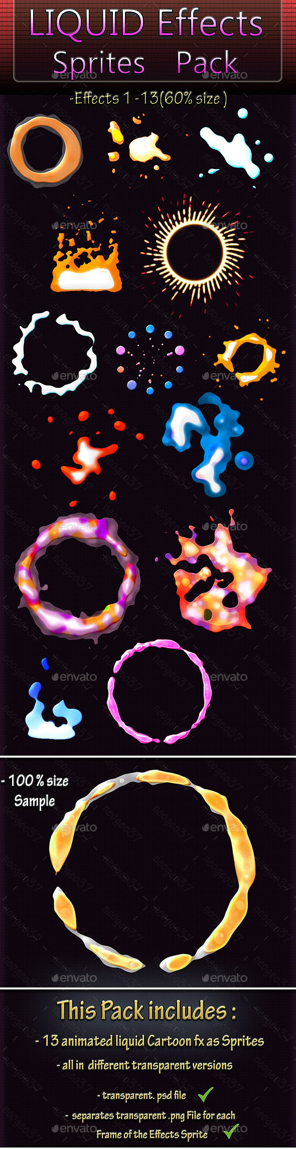 Liquid Cartoon Particle Effects, Game Assets | GraphicRiver