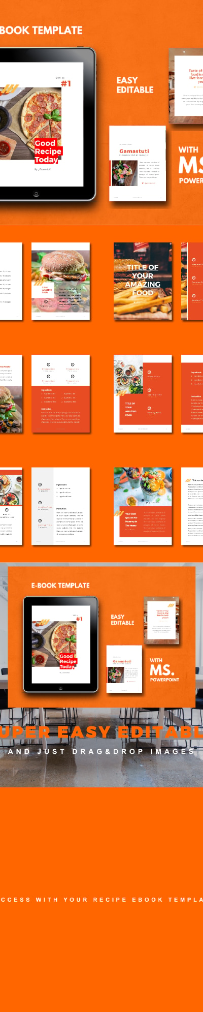Recipe Food eBook PowerPoint Template, Presentation Templates ...