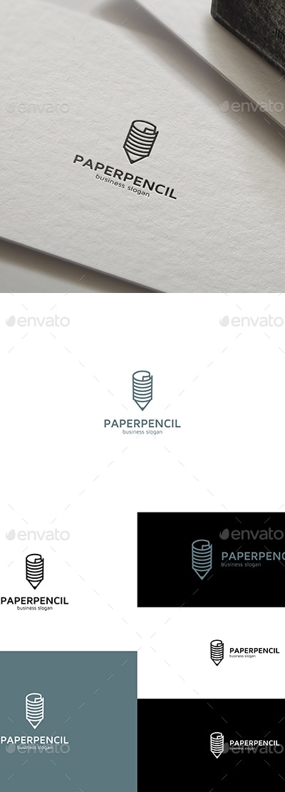 Paper Pencil Logo, Logo Templates | GraphicRiver