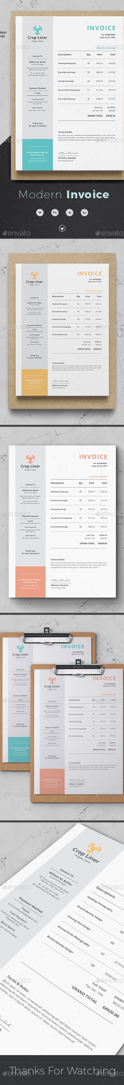 Invoice Design, Print Templates | GraphicRiver