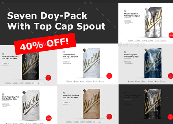 Doy-Pack With Top Cap Spout / Seven Types of Packaging Material, Graphics