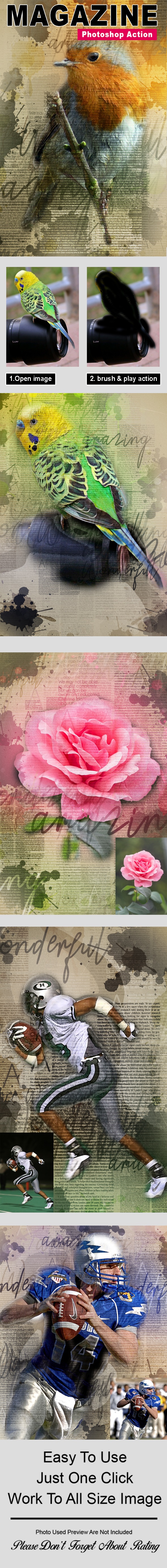 Magazine - Photoshop Action - Actions Photoshop