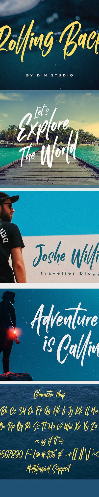 Rolling Back Script, Fonts | GraphicRiver