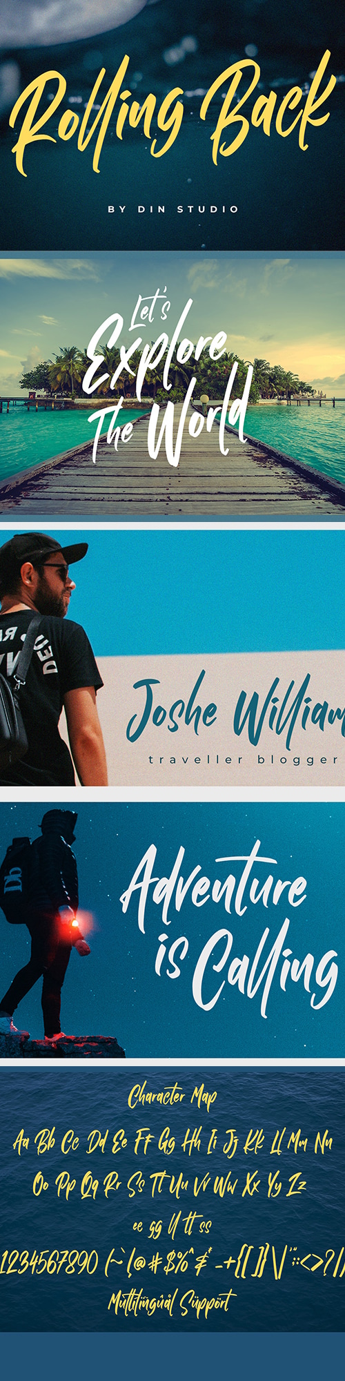 Rolling Back Script, Fonts | GraphicRiver