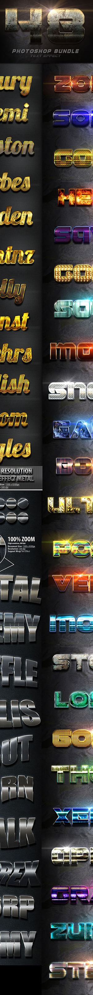 48 Text Effect Bundle Vol 3, Add-ons | GraphicRiver