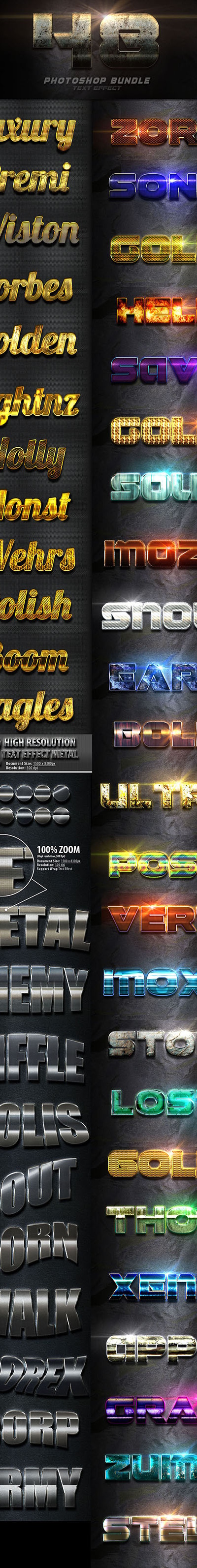 48 Text Effect Bundle Vol 3, Add-ons | GraphicRiver