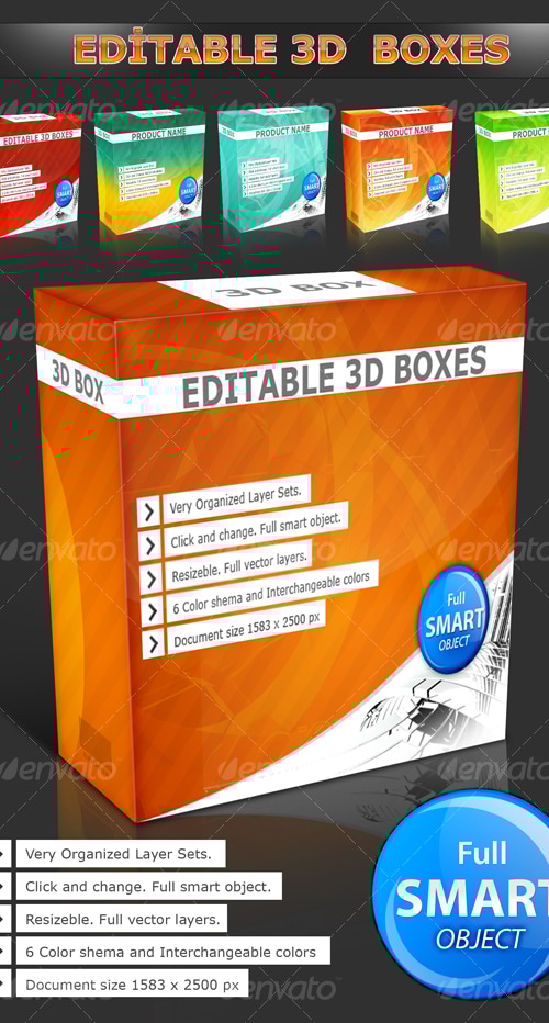 3D Boxes, Graphics | GraphicRiver