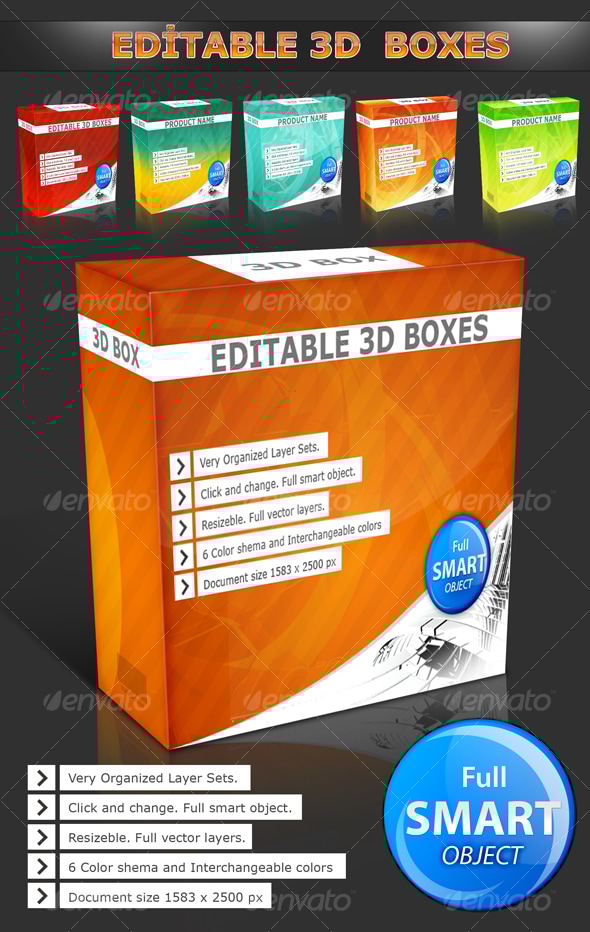 3D Boxes, Graphics | GraphicRiver