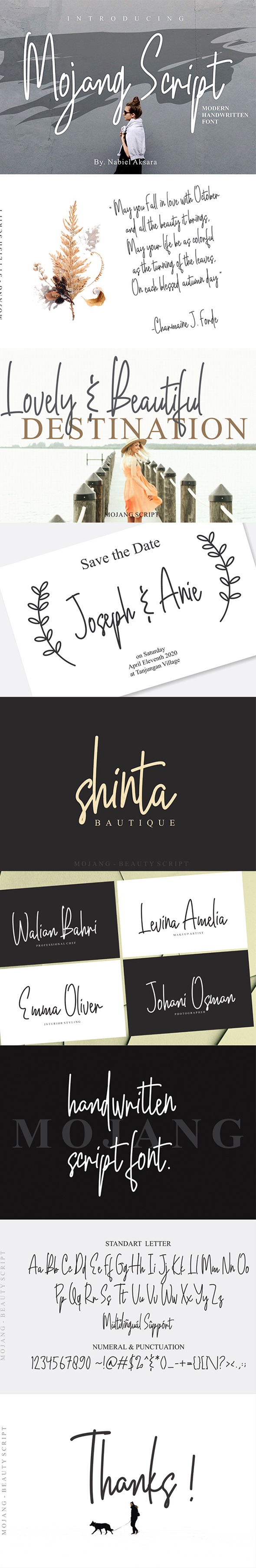 Mojang Script - Hand-writing Script