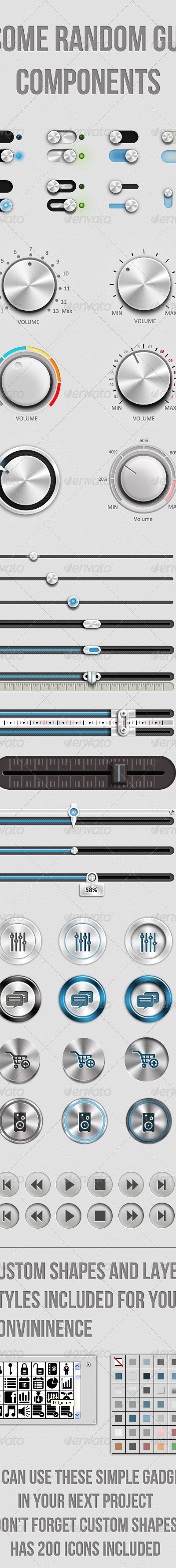 Random GUI Components For Your Own Project, Web Elements | GraphicRiver