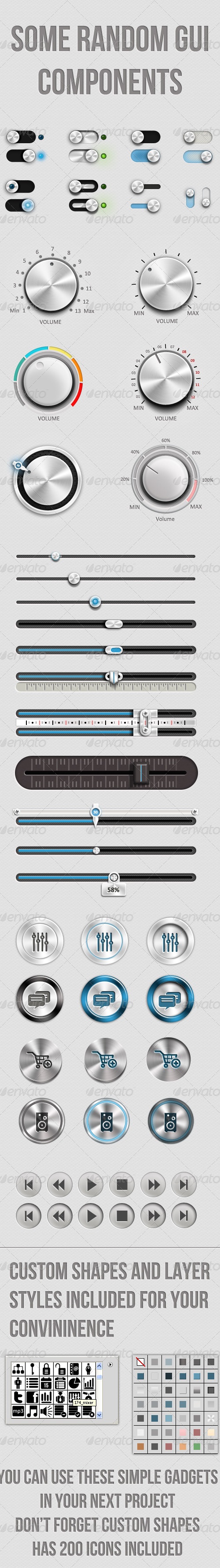 Random GUI Components For Your Own Project, Web Elements | GraphicRiver