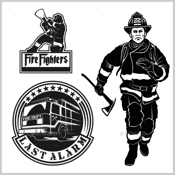 Fire Department Vector Set, Vectors | GraphicRiver