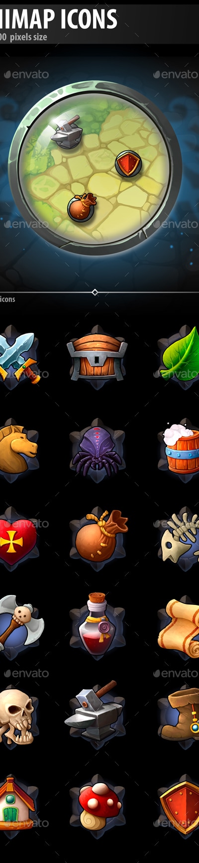 Minimap Icons, Game Assets | GraphicRiver