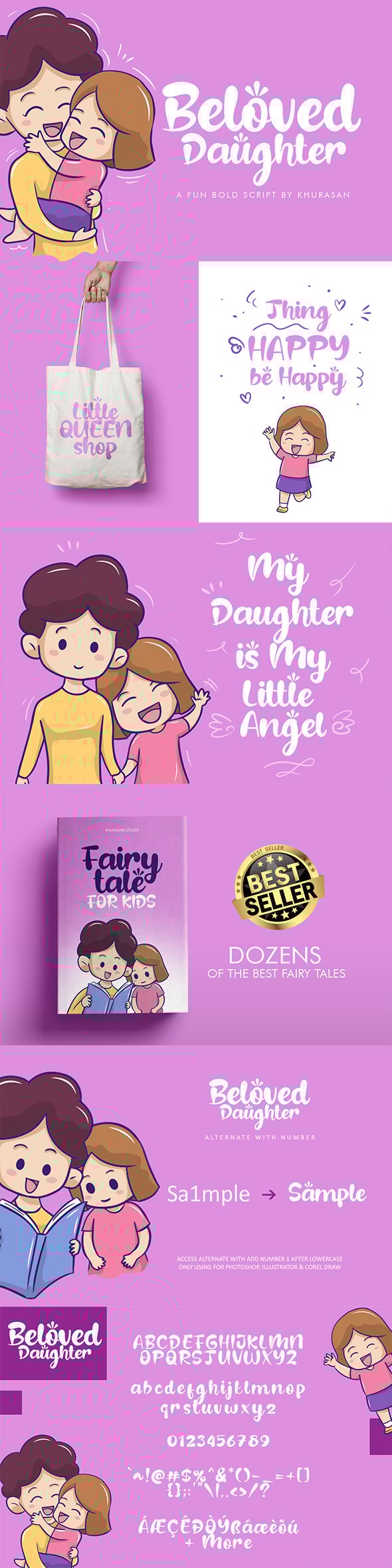 Beloved Daughter, Fonts | GraphicRiver