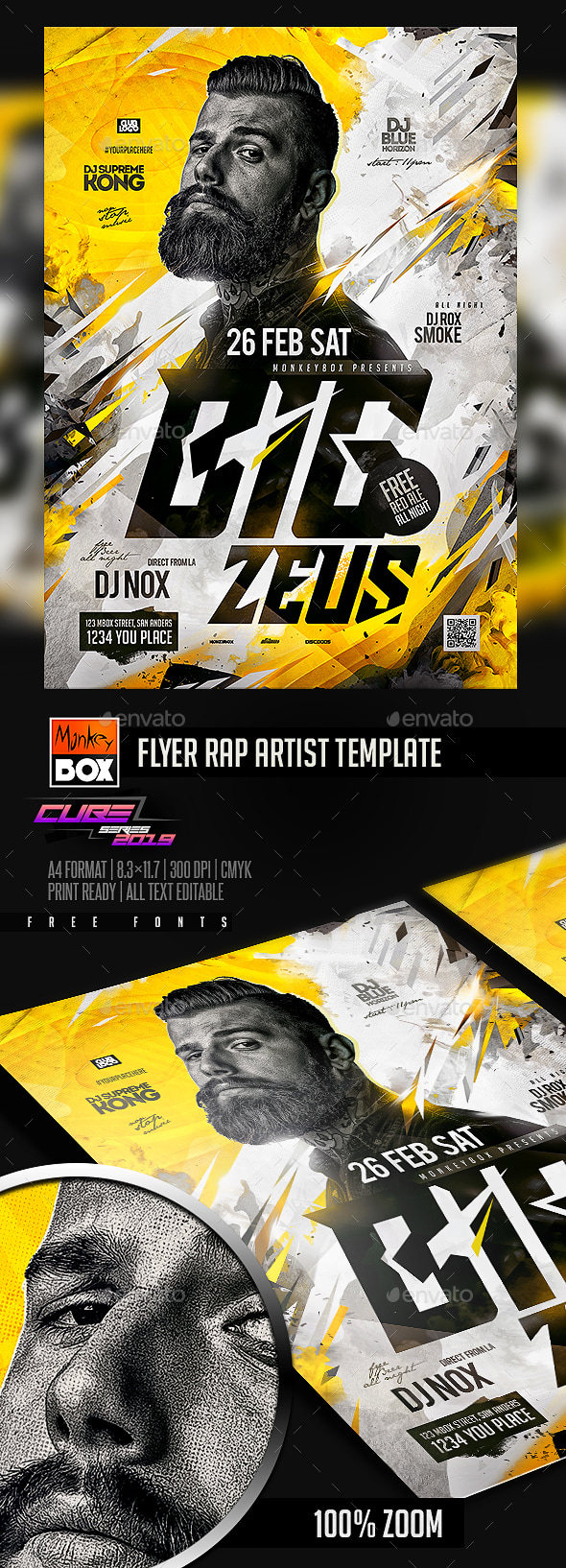 Flyer Rap Artist Template, Print Templates | GraphicRiver