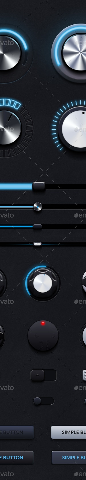 Realistic Audio Player UI, Web Elements | GraphicRiver