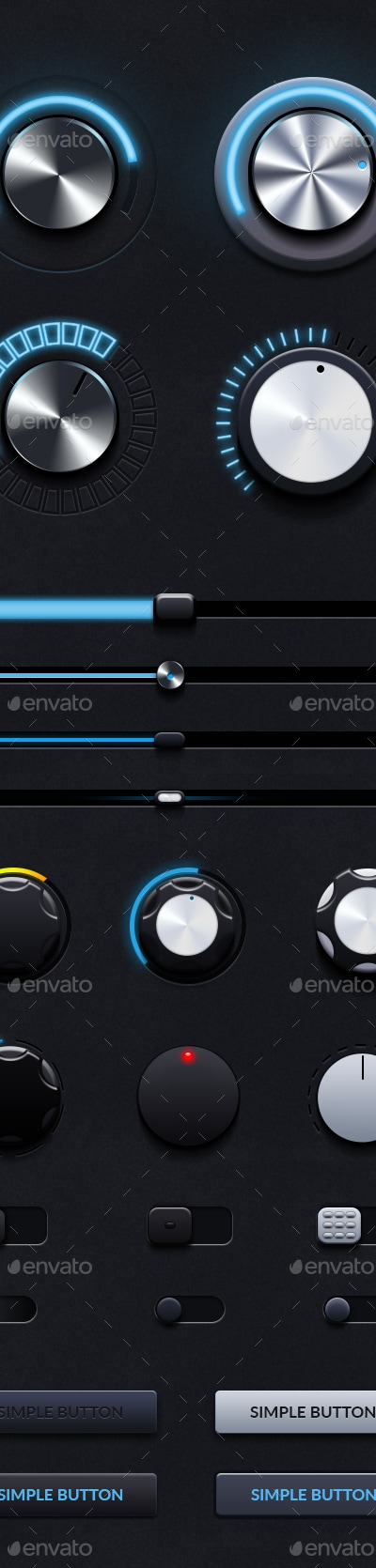 Realistic Audio Player UI, Web Elements | GraphicRiver
