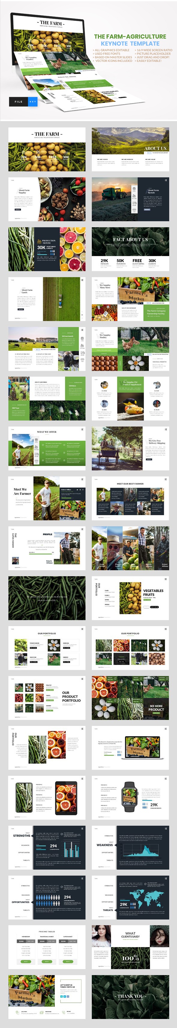 Farm - Agriculture Keynote Template, Presentation Templates | GraphicRiver
