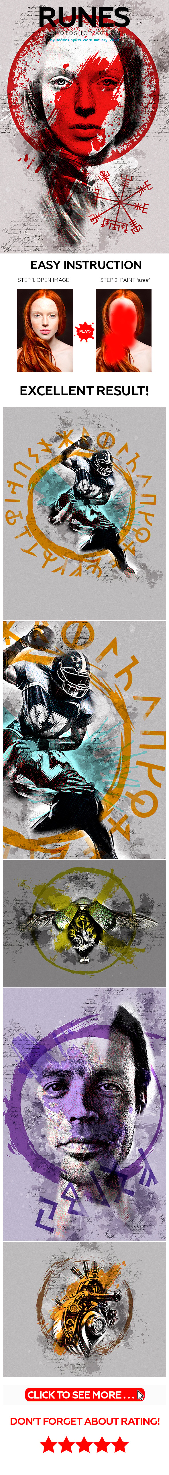 Runes Photoshop Action - Photo Effects Actions