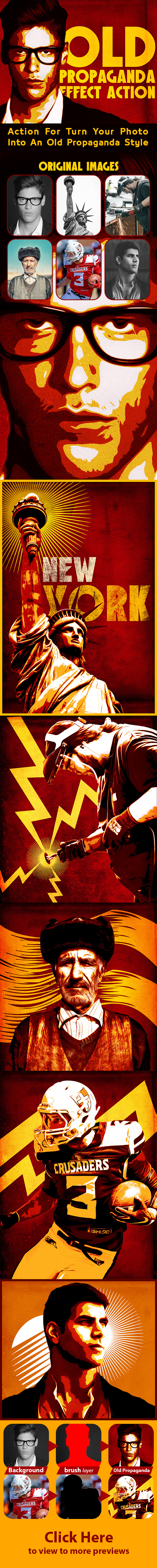 Old Propaganda Effect Action - Photo Effects Actions