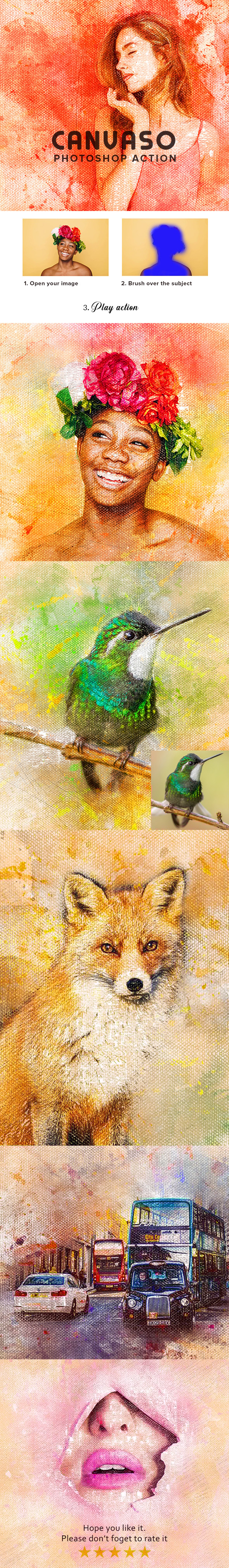 Canvaso Photoshop Action - Photo Effects Actions