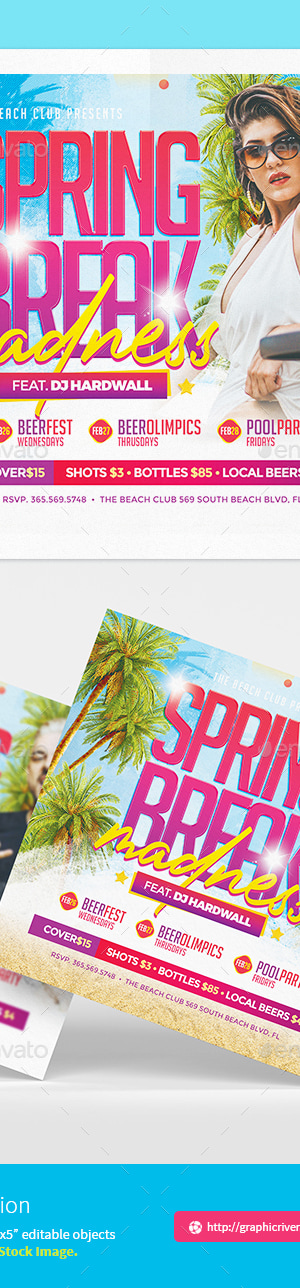 Spring Break Flyer, Print Templates | GraphicRiver
