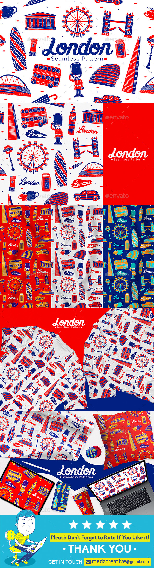 London Seamless Pattern, Graphics | GraphicRiver
