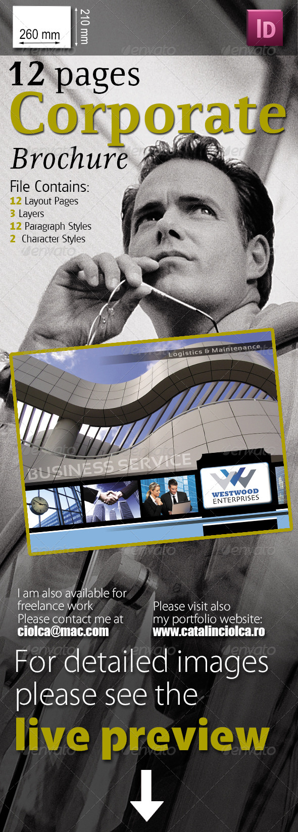 12 Pages Corporate Brochure, Print Templates GraphicRiver