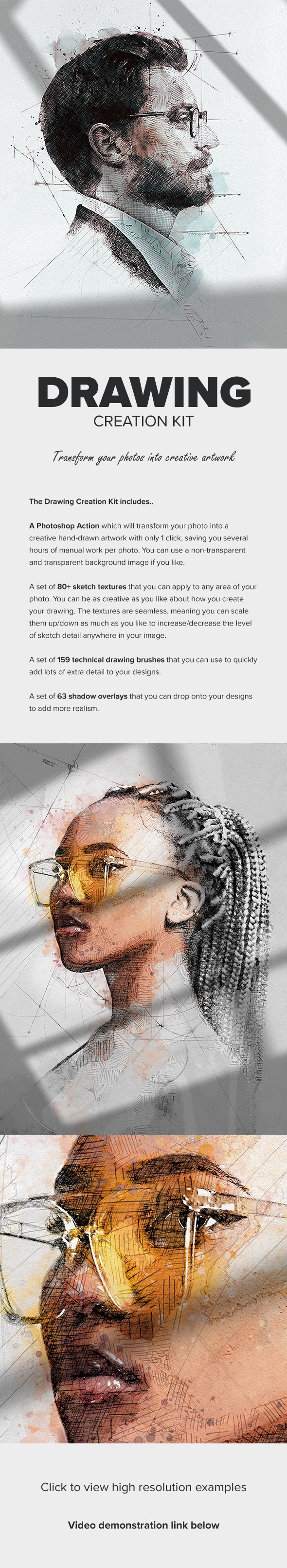 Drawing Creation Kit - Photo Effects Actions