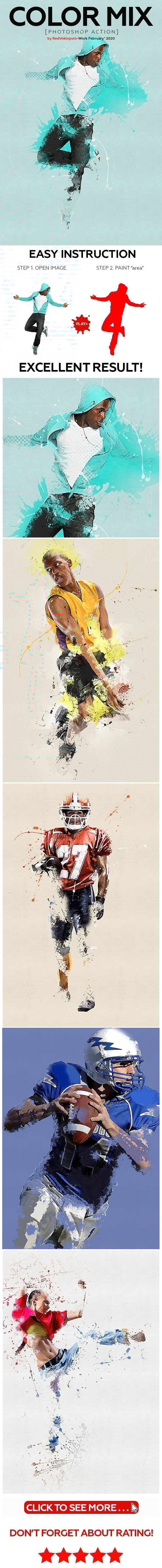 Color Mix Photoshop Action - Photo Effects Actions