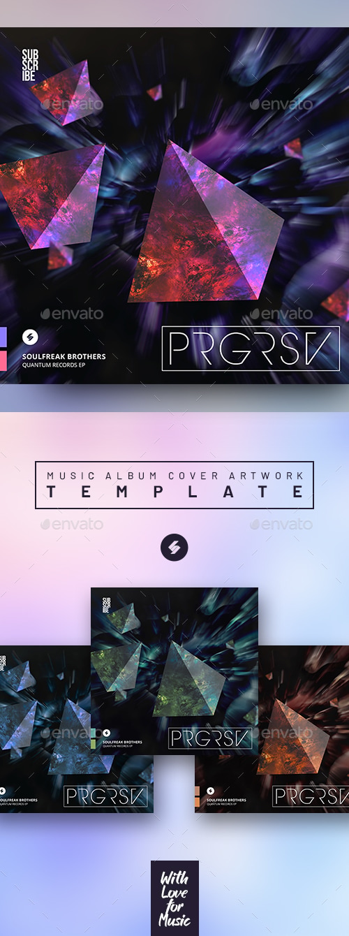 Progressive Music Album Cover Artwork Template, Web Elements | GraphicRiver