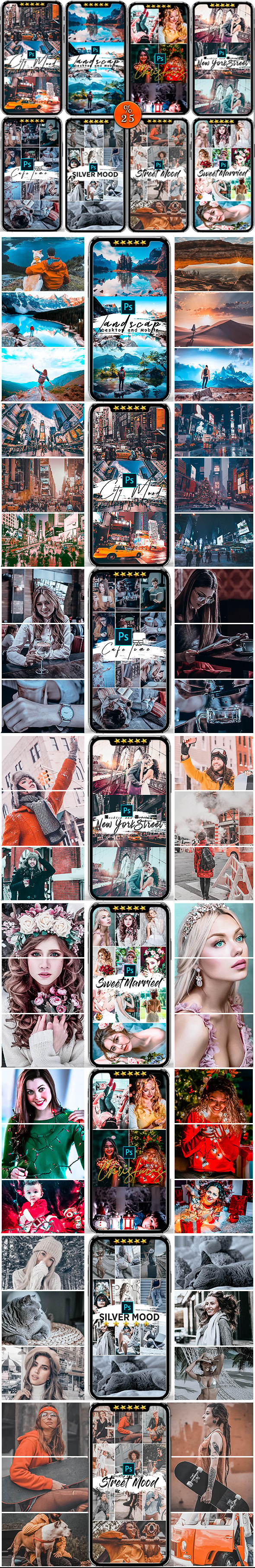 8 IN 1 Bundle Photoshop Actions - Photo Effects Actions
