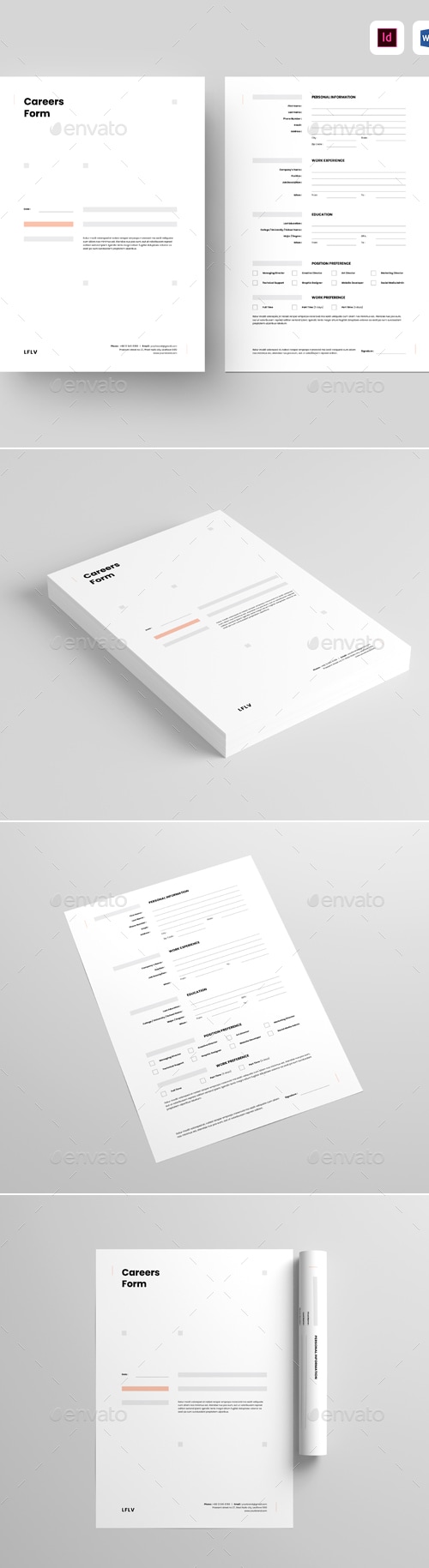 Career Form, Print Templates | GraphicRiver
