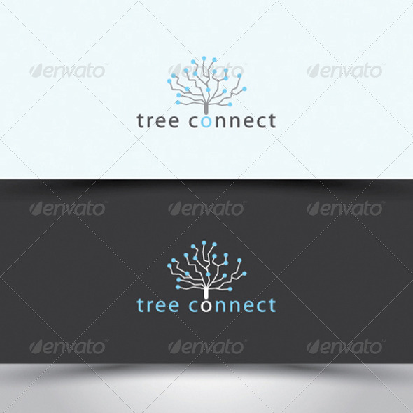 Tree-connect logo, Logo Templates | GraphicRiver