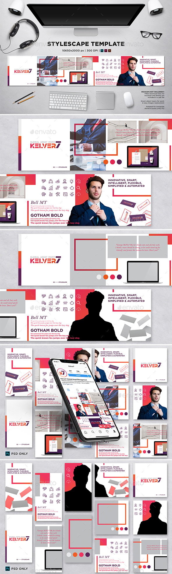 Stylescape / Moodboard Template 02, Print Templates | GraphicRiver