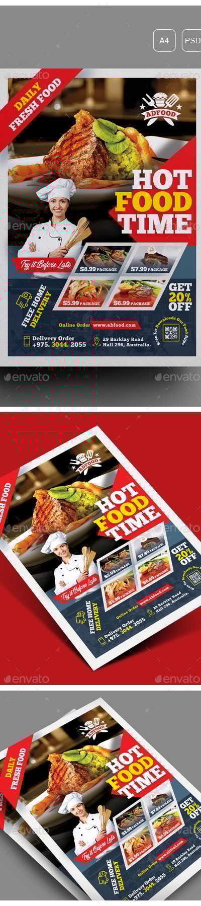 Restaurant Flyers, Print Templates | GraphicRiver