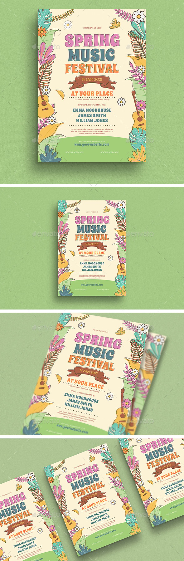 Spring Music Flyer, Print Templates | GraphicRiver