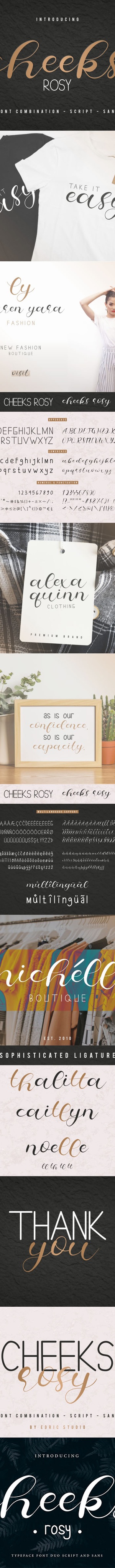 Cheeks Rosy Font Duo, Fonts | GraphicRiver