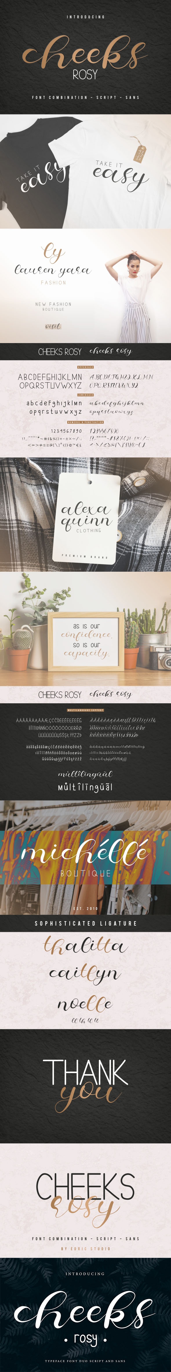 Cheeks Rosy Font Duo, Fonts | GraphicRiver