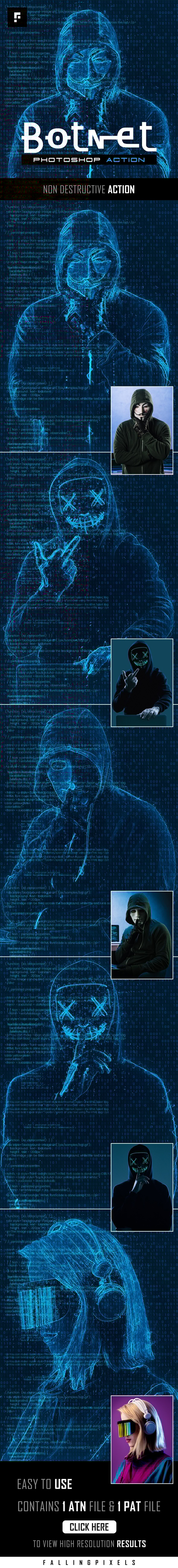 Botnet Photoshop Action - Photo Effects Actions