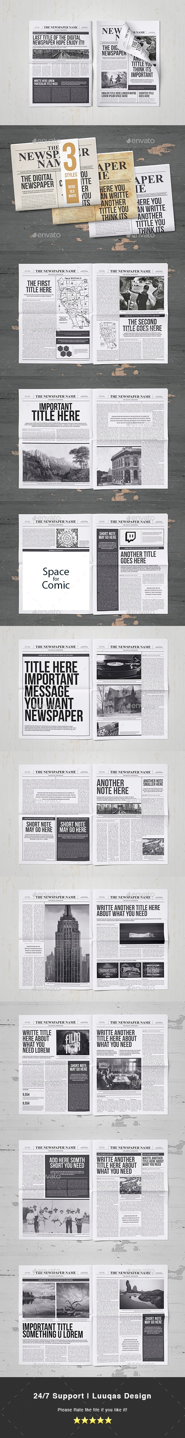 Classy Newspaper Indesign Template, Print Templates | GraphicRiver