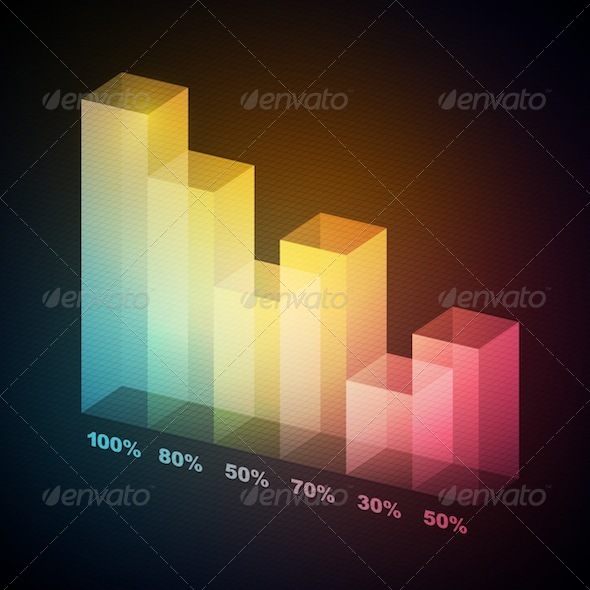 Colorful 3D Statistics Template, Vectors | GraphicRiver