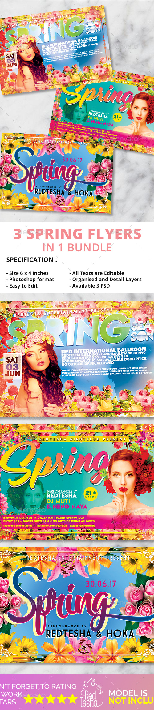 Spring Flyers Bundle, Print Templates | GraphicRiver
