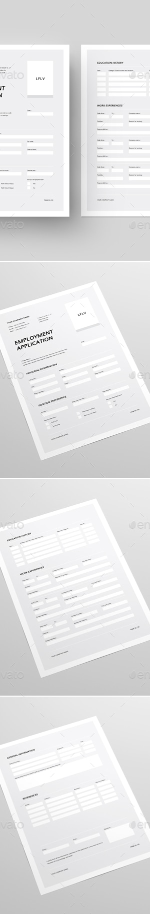 Employment Application, Print Templates | GraphicRiver