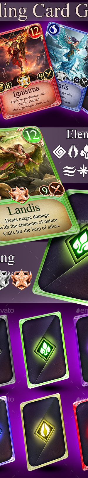 Trading Card Game Template, Game Assets | GraphicRiver