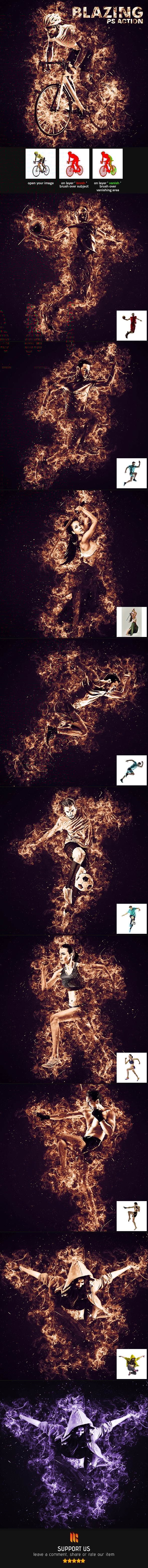 Blazing Photoshop Action - Photo Effects Actions