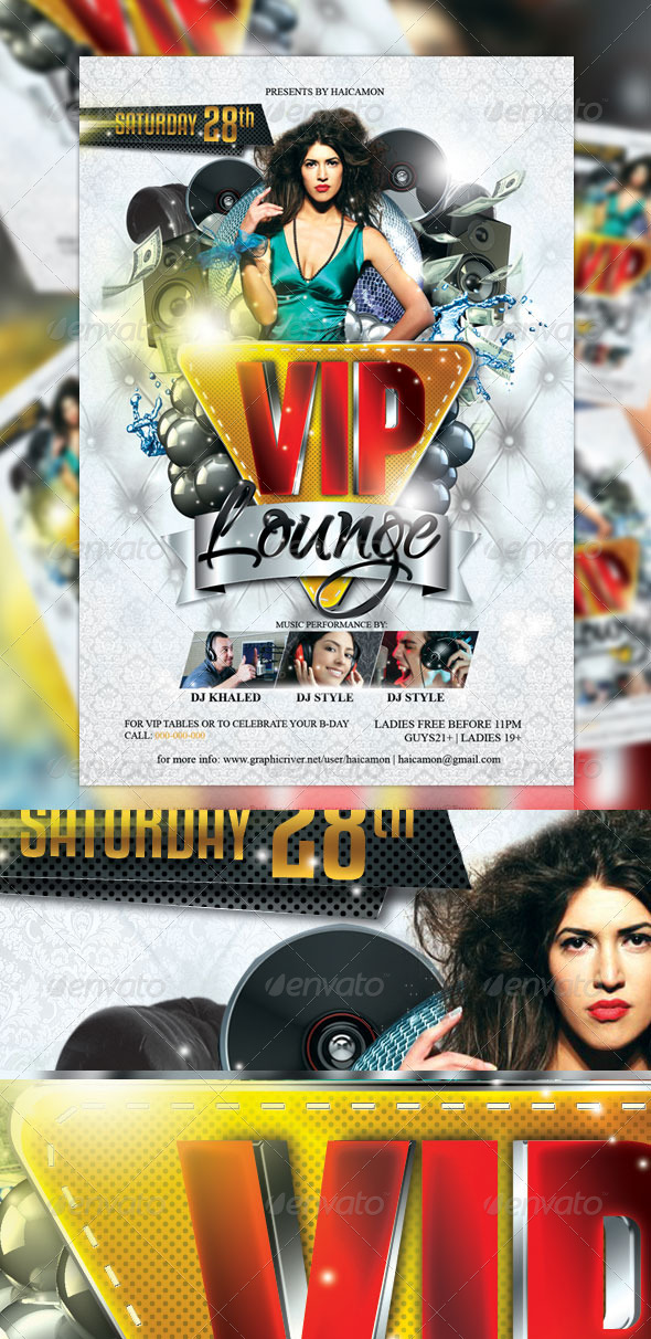 VIP Lounge Party Flyer, Print Templates | GraphicRiver